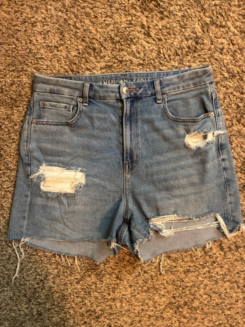 American eagle raw hem curvy mom shorts -size 12